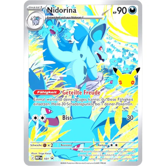 Nidorina MEP DE 101 Pokémon 30th Promo Karte Deutsch - 1