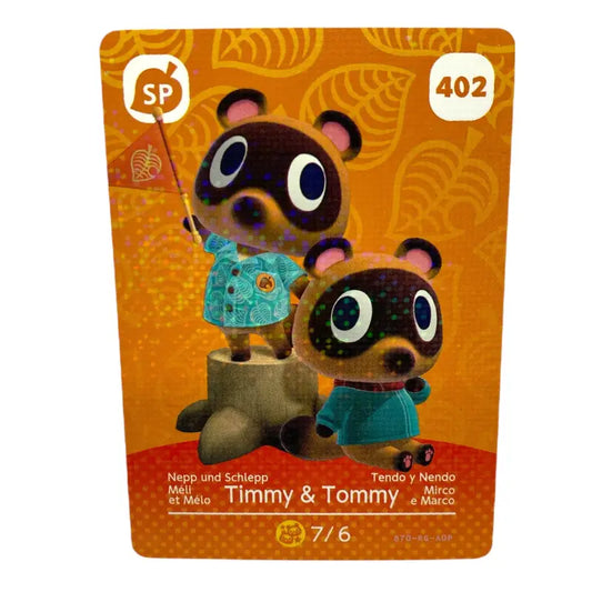 nintendo timmy & tommy 402 amiibo animal crossing karte - 1