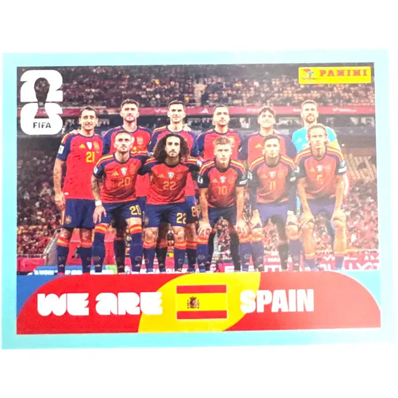 Panini WM 2026 Sticker ESP 13 Spanien Mannschaftsbild Weltmeister 2022 - 1