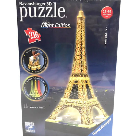 Paris Eiffelturm Ravensburger 3D Puzzle 12579 - Night - 1