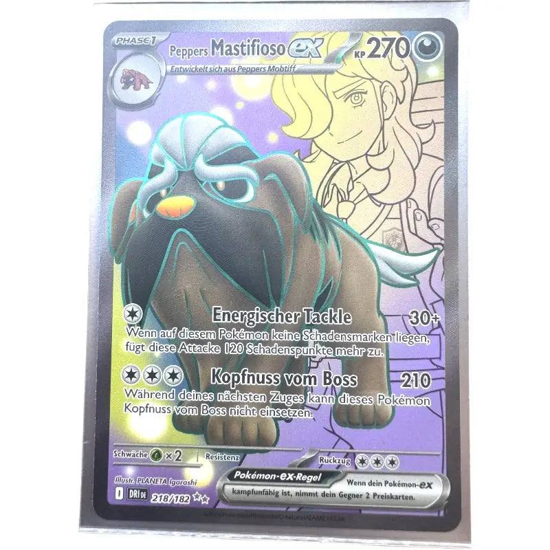 Peppers Mastifioso ex 218/182 - Ewige Rivalen - Pokemon Karte - 1
