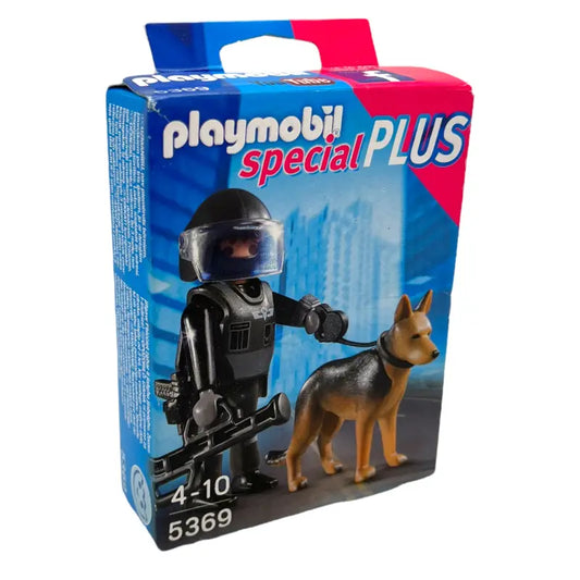 Playmobil 5369 SEK-Polizist mit Hund Polizei Special PLUS - 1