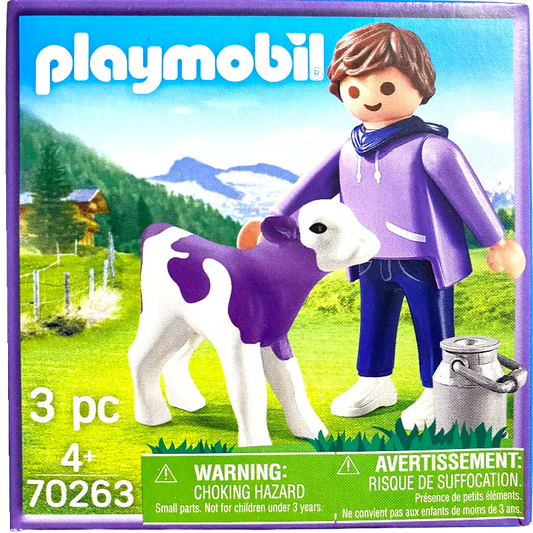 Playmobil 70263 Milka Kuh Limited Edition 2020 – Bauer mit lila Kalb - 1