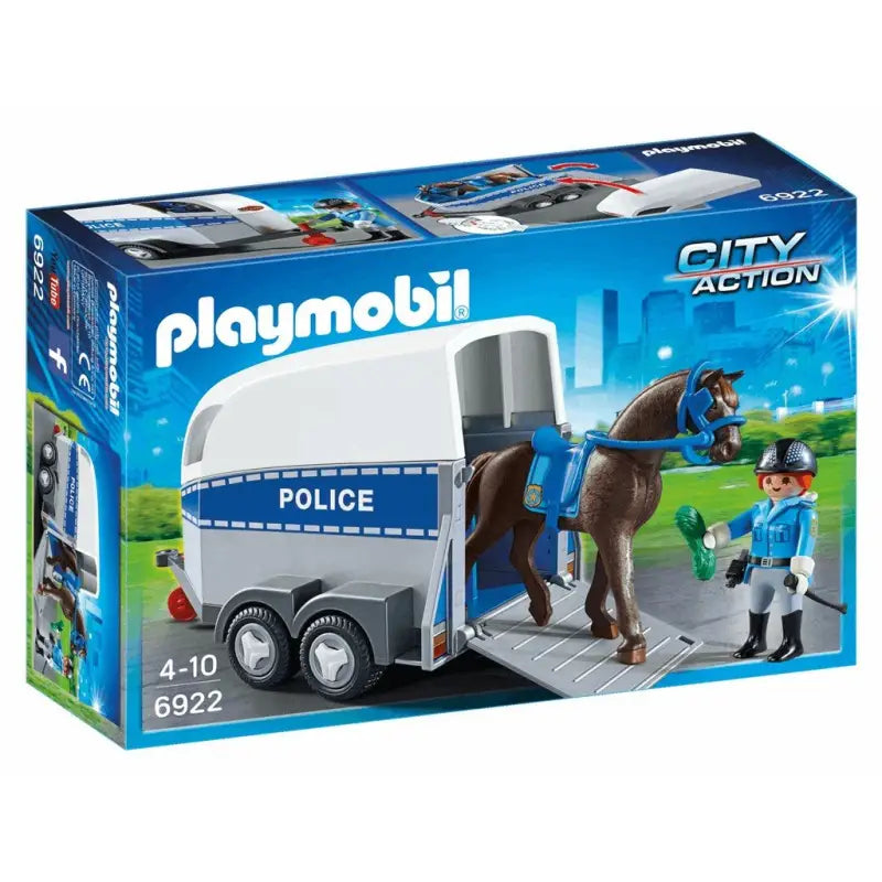 PLAYMOBIL City Action 6922 Polizeipferd mit Anhänger - 1