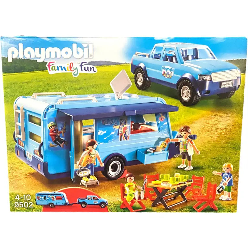 PLAYMOBIL Family Fun 9502 Pick-Up mit Wohnwagen - 1
