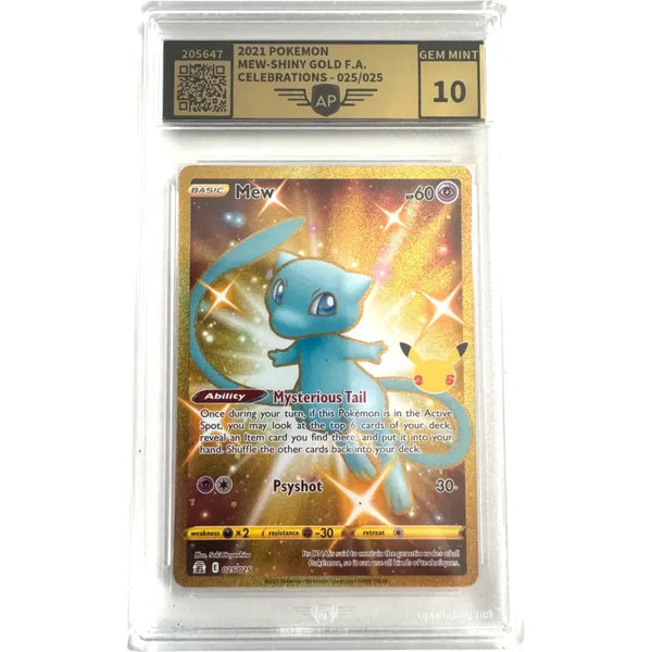 Pokemon Gold Karte Mew 025/025 ENGLISCH AP 10 GEM MINT - TradingToys.de 1