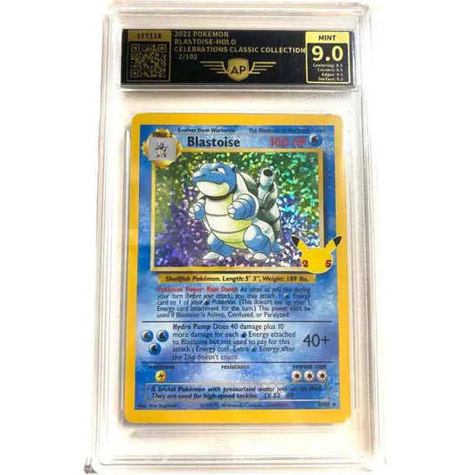 Pokemon Karte✓ 9.0 Mint gegradet Blastoise 2/102 - 1