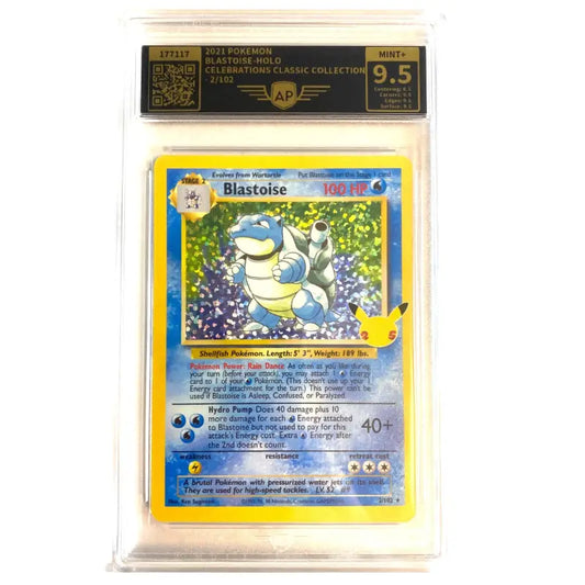 Pokemon Karte✓ 9.5 Mint + gegradet| Blastoise | 2/102 - 1