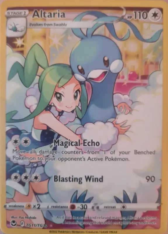 Pokemon Karte Altaria TG11 TG30 Silver Tempest - 1