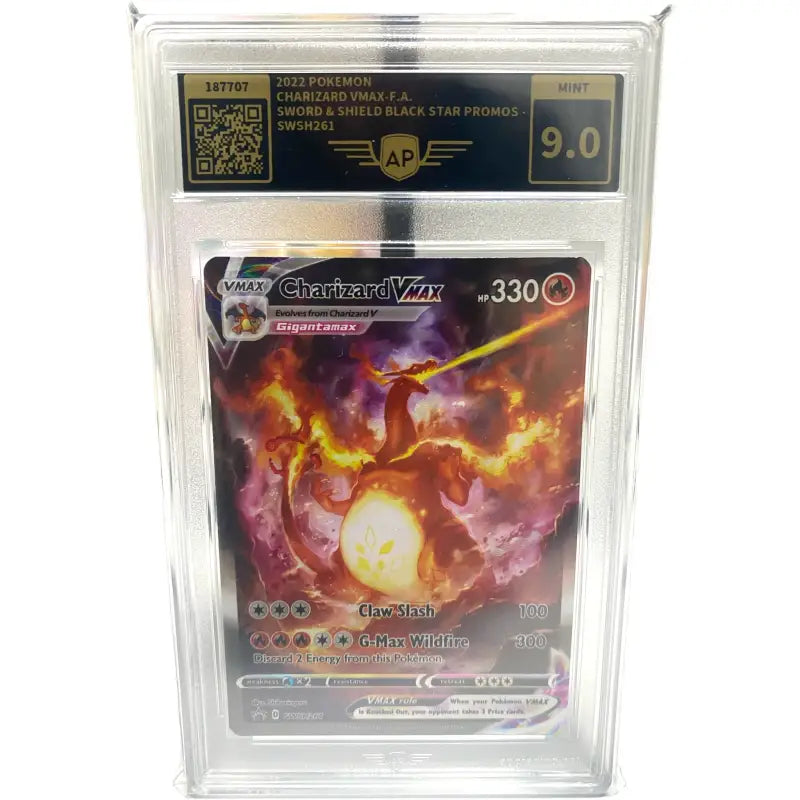Pokemon Karte Charizard VMax🔥| 9.0 AP Grading SWSH261 - 1