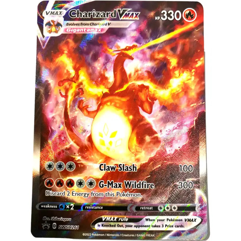 Pokemon Karte Charizard VMax🔥| Promo SWSH261 Ultra Premium - 1