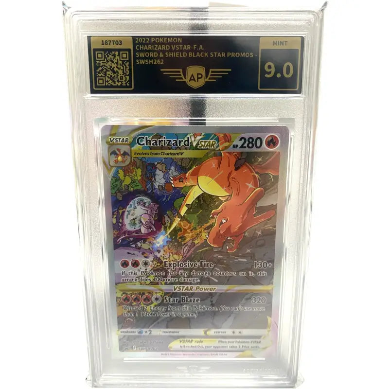 Pokemon Karte Charizard VStar 🔥| 9.0 AP Grading SWSH262 - 1