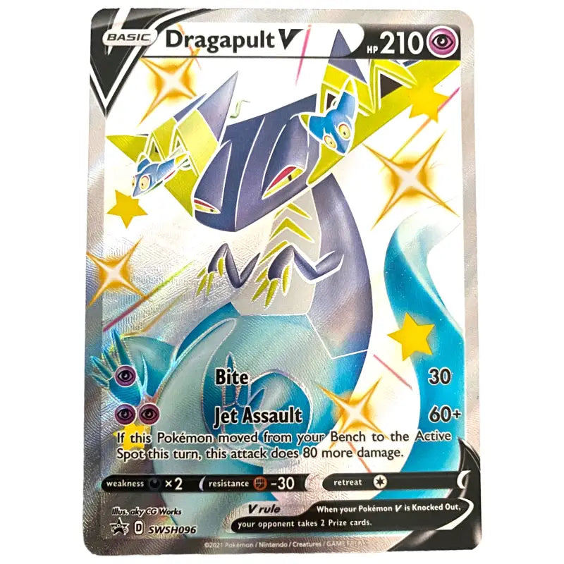 Pokémon Karte Dragapult V Pokemon SWSH096 Promo Full Art - 1