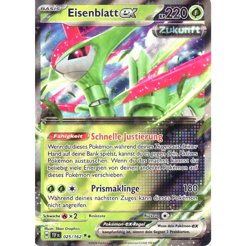 Pokémon Karte Eisenblatt 025/162 Sammelkartenspiel - 1