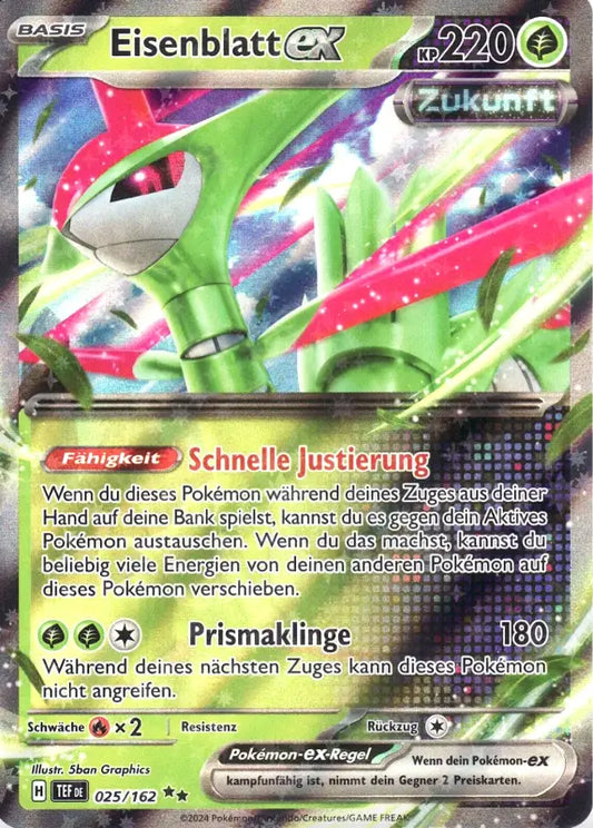 Pokémon Karte Eisenblatt 025/162 Sammelkartenspiel - 1