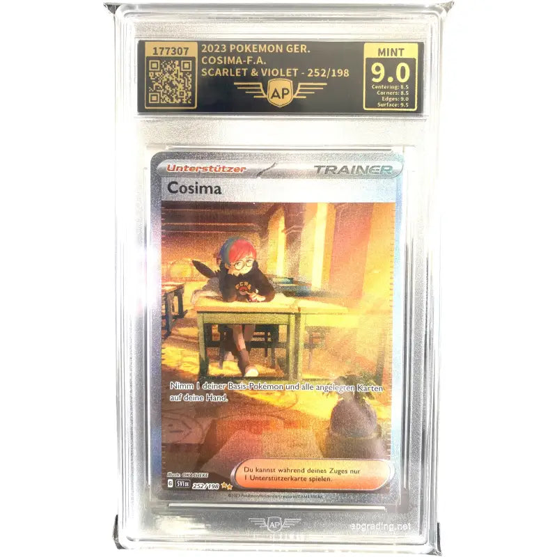 Pokemon Karte gegradet| Cosima 252/198 SV1DE🔥| AP 9.0 Mint - 1