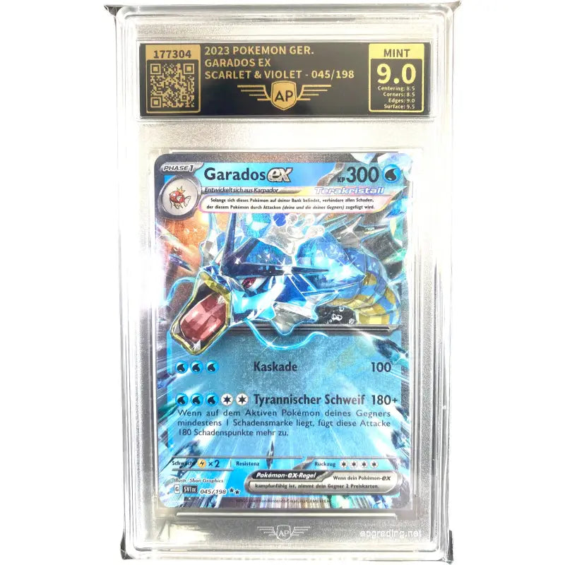 Pokemon Karte gegradet| Garados ex 045/198 SV1DE🔥| AP - 1