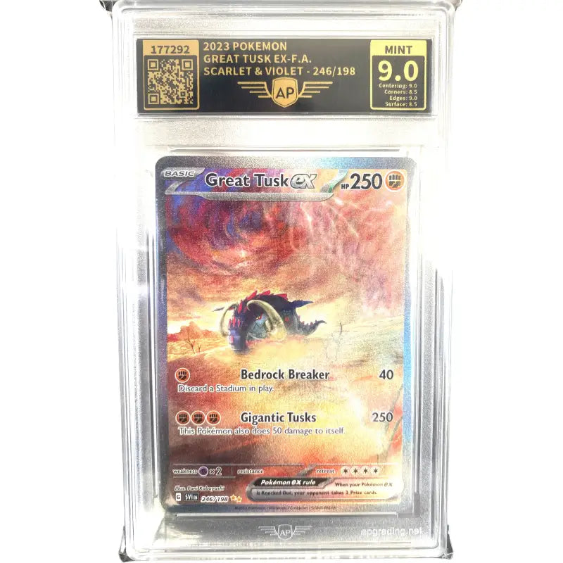 Pokemon Karte gegradet| Great Tusk ex SV1EN🔥| 9.0 Mint - 1
