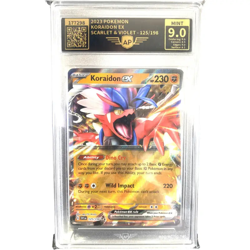 Pokemon Karte gegradet| Koraidon ex SV1EN🔥| 9.0 Mint 125/198 - 1