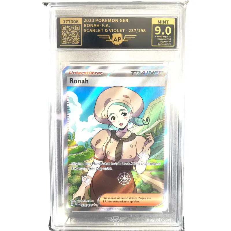 Pokemon Karte gegradet| Ronah 237/198 SV1DE🔥| AP 9.0 Mint - 1