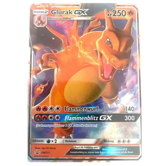 Pokémon Karte Glurak GX SM211 Promo Hidden Fates Deutsch - 1