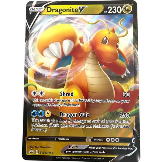 Pokemon Karte groß Dragonite V SWSH154 Full Art - 1