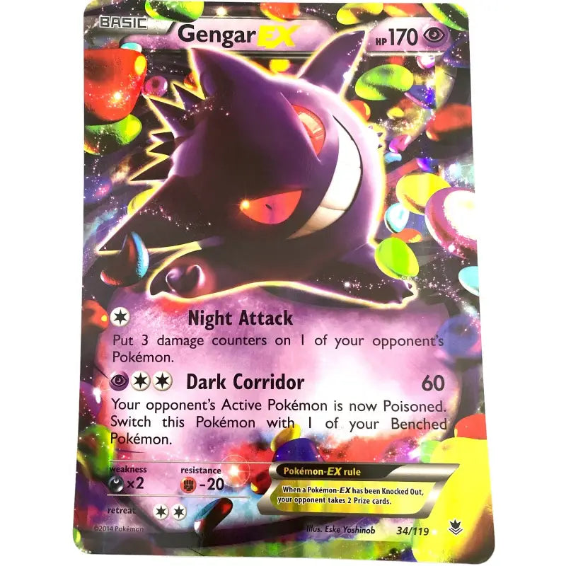 Pokemon Karte groß Gengar EX 34/119 Full Art | Englisch - 1