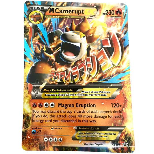 Pokemon Karte groß Mega MCamerupt EX XY198 Full Art - 1