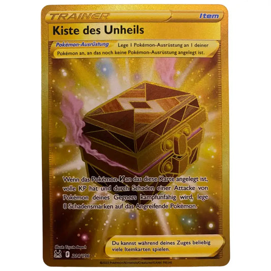 Pokemon Karte Kiste des Unheils Gold ⭐ Secret Rare - 1