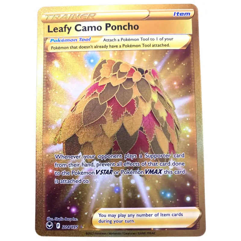 Pokemon Karte Leafy Camo Poncho Gold Secret Rare - 1