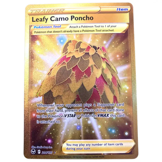 Pokemon Karte Leafy Camo Poncho Gold ⭐ Secret Rare - 1