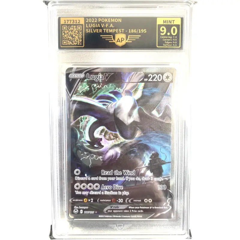 Pokemon Karte Lugia V 🔥| 9.0 Mint AP Grading 186/195 - 1