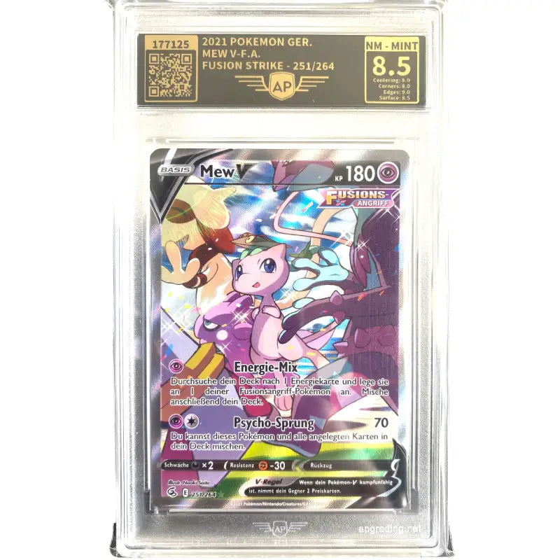 Pokemon Karte Mew V 🔥| 8.5 NM-Mint AP Grading 251/264 - 1