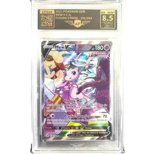 Pokemon Karte Mew V 🔥| 8.5 NM-Mint AP Grading 251/264 - 1