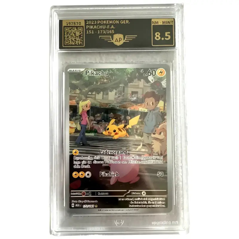 Pokemon Karte Pikachu🔥| 8.5 AP Grading 173/165 - 1