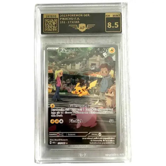 Pokemon Karte Pikachu 8.5 Mint Grading 173/165 - 1