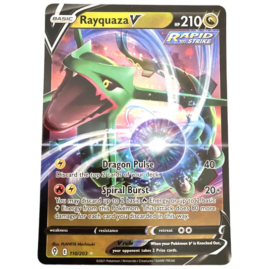 Pokémon Karte Rayquaza V 110/203 Evolving Skies - Drachenwandel - 1