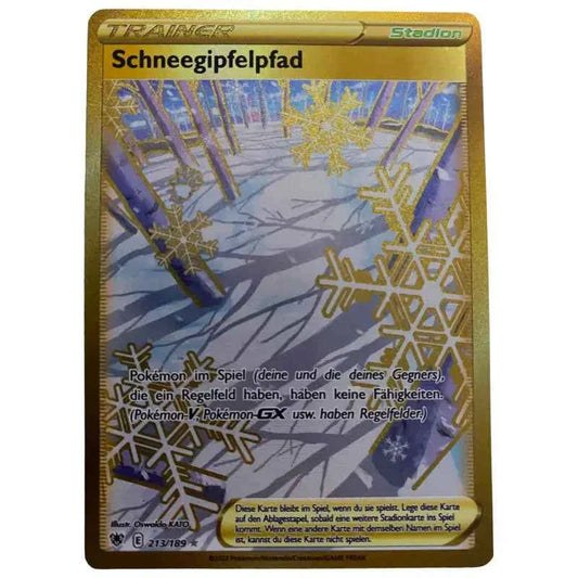 Pokemon Karte Schneegipfelpfad Gold Full Art - 1