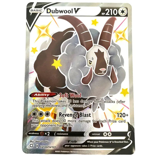 Pokémon Karte Shiny Dubwool V SV120/SV122 Shining Fates - 1