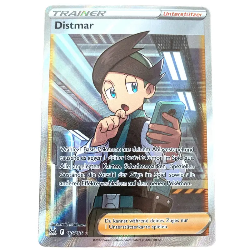 Pokemon Karte Trainer Dietmar Full Art Deutsch 195/196 NM - 1