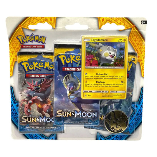 Pokemon Karten 3er Pack Booster Sun & Moon Togedemaru - 1