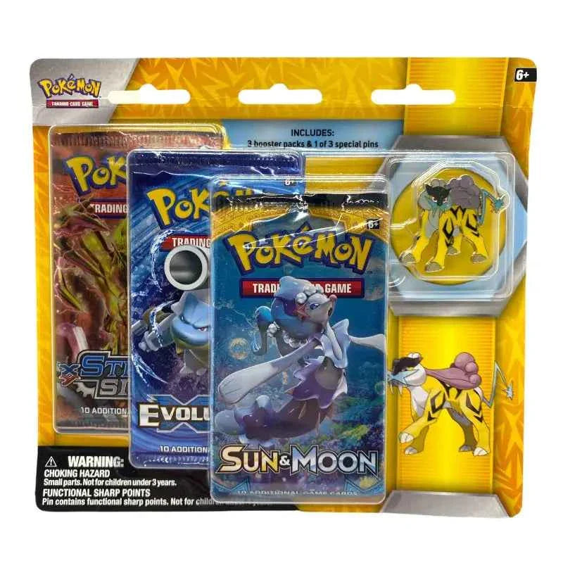 Pokemon Karten 3er Pack Pin Blister Raikou X & Y Evolution - 1