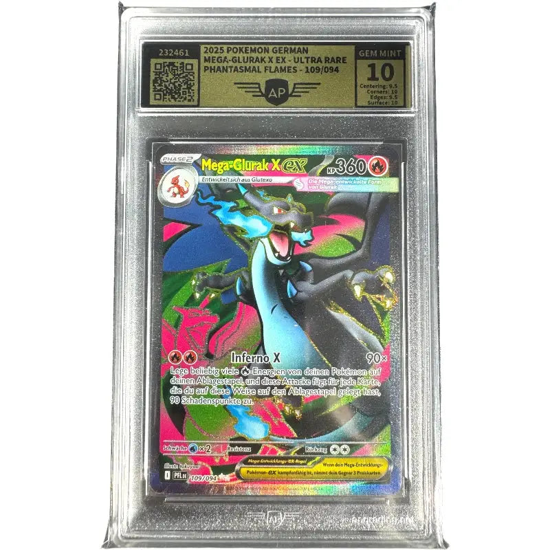 Pokémon Mega Glurak X EX 109/094 AP Graded 10 kaufen | Fatale Flammen - 1