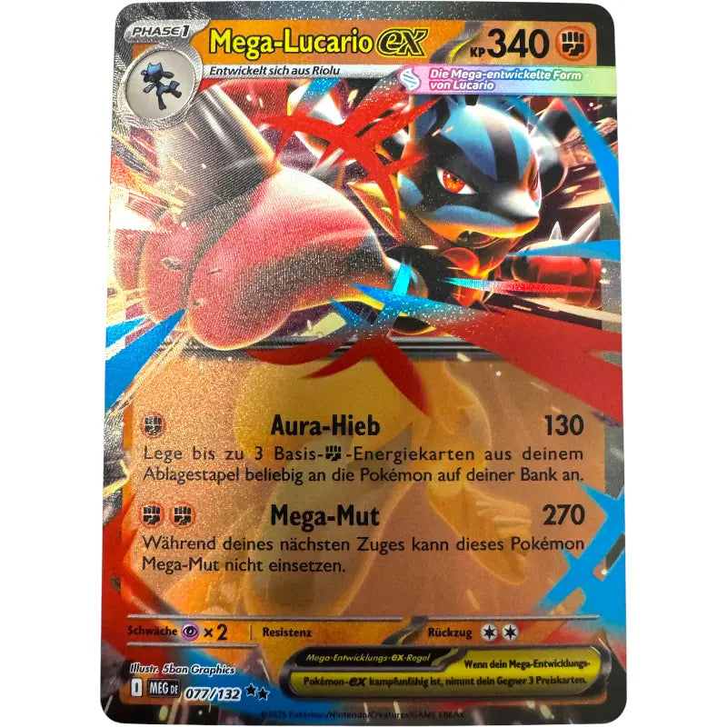 Pokemon Mega-Lucario ex MEG-DE077/132 kaufen – Mega Evolution Deutsch - 1