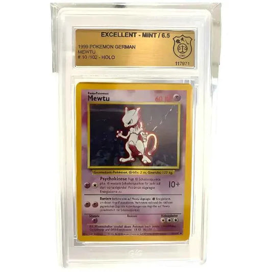Pokemon Mewtu 10/102 1999 Deutsch GSG 6.5 RARITÄT - 1