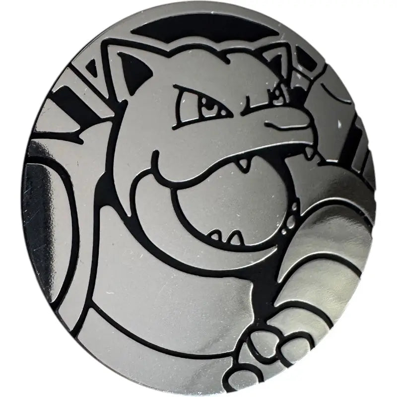 Pokémon Münze Turtok Blastoise Silber | XXL Kunststoff-Münze kaufen - TradingToys.de 1