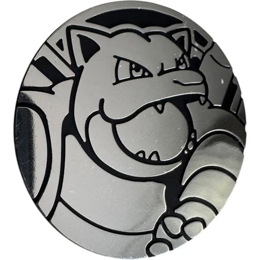 Pokémon Münze Turtok Blastoise Silber | XXL Kunststoff-Münze kaufen - 1