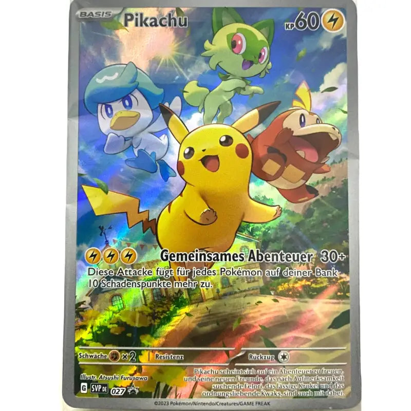 Pokémon Promo Karte Pikachu SVPDE027 Deutsch sealed - 1