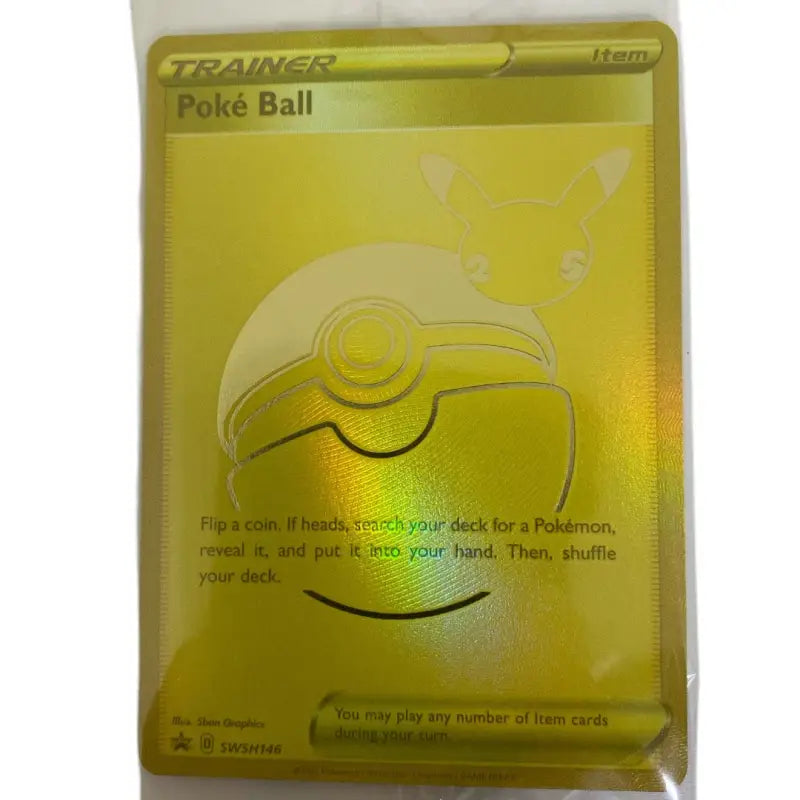 Pokemon Promo Poke Ball Gold Karte SWSH146 Ultra Premium - 1