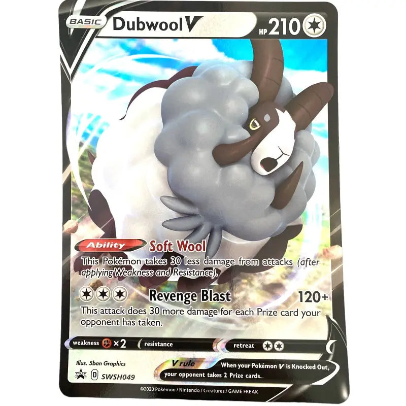 Pokemon Promo XXL Karte Dubwool V SWSH049 Full Art - 1